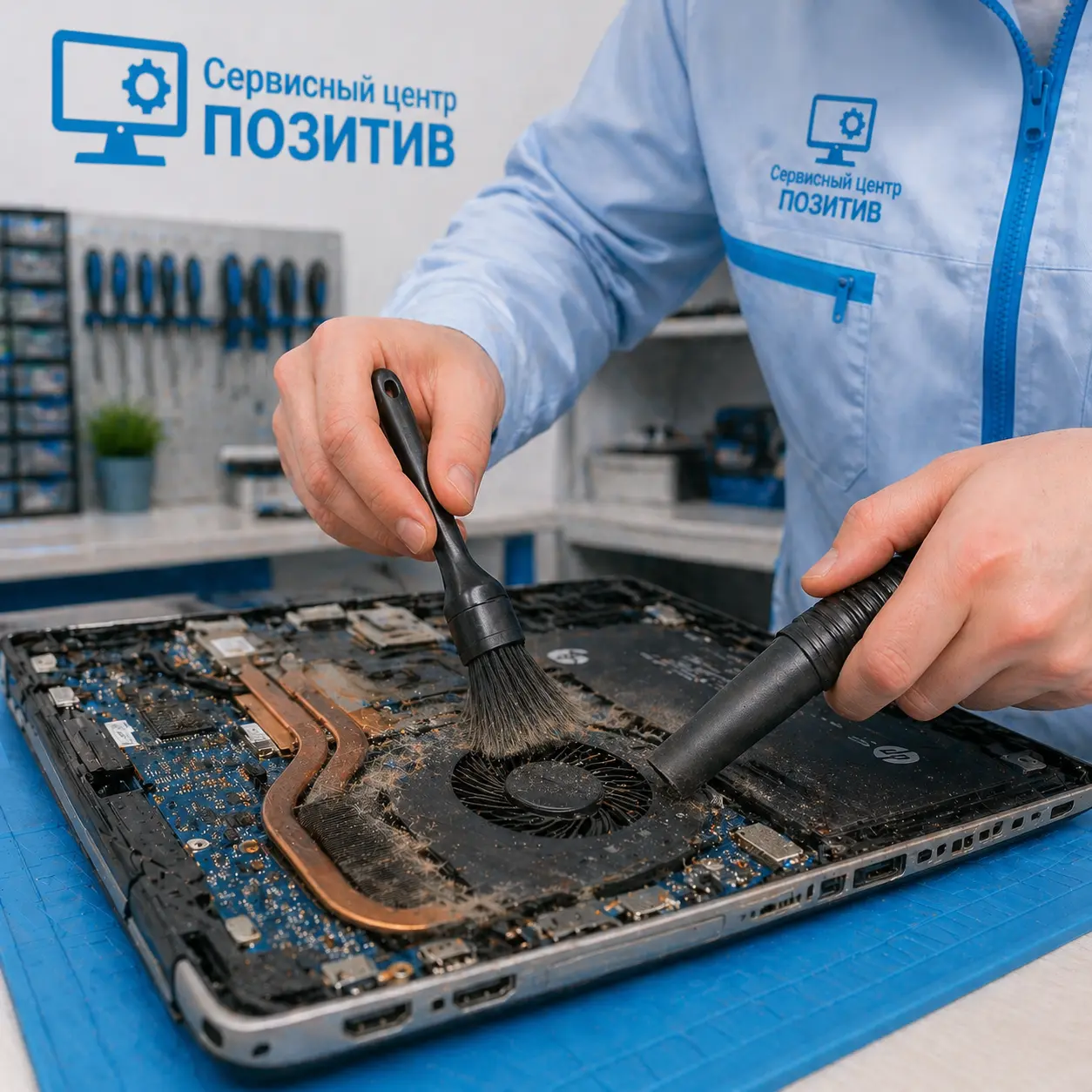 чистка ноутбука HP в Юбилейном