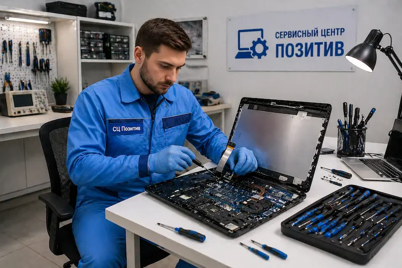 Замена шлейфа матрицы ноутбука в Юбилейном