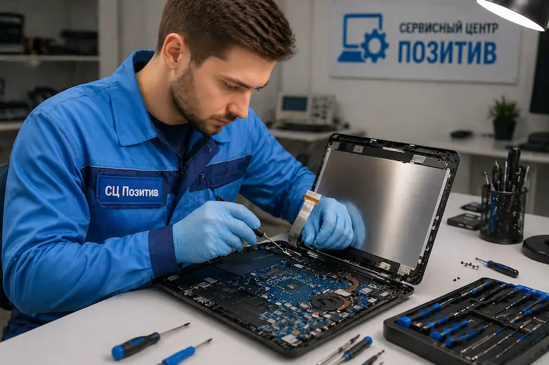 Ремонт шлейфа матрицы ноутбука в Юбилейном