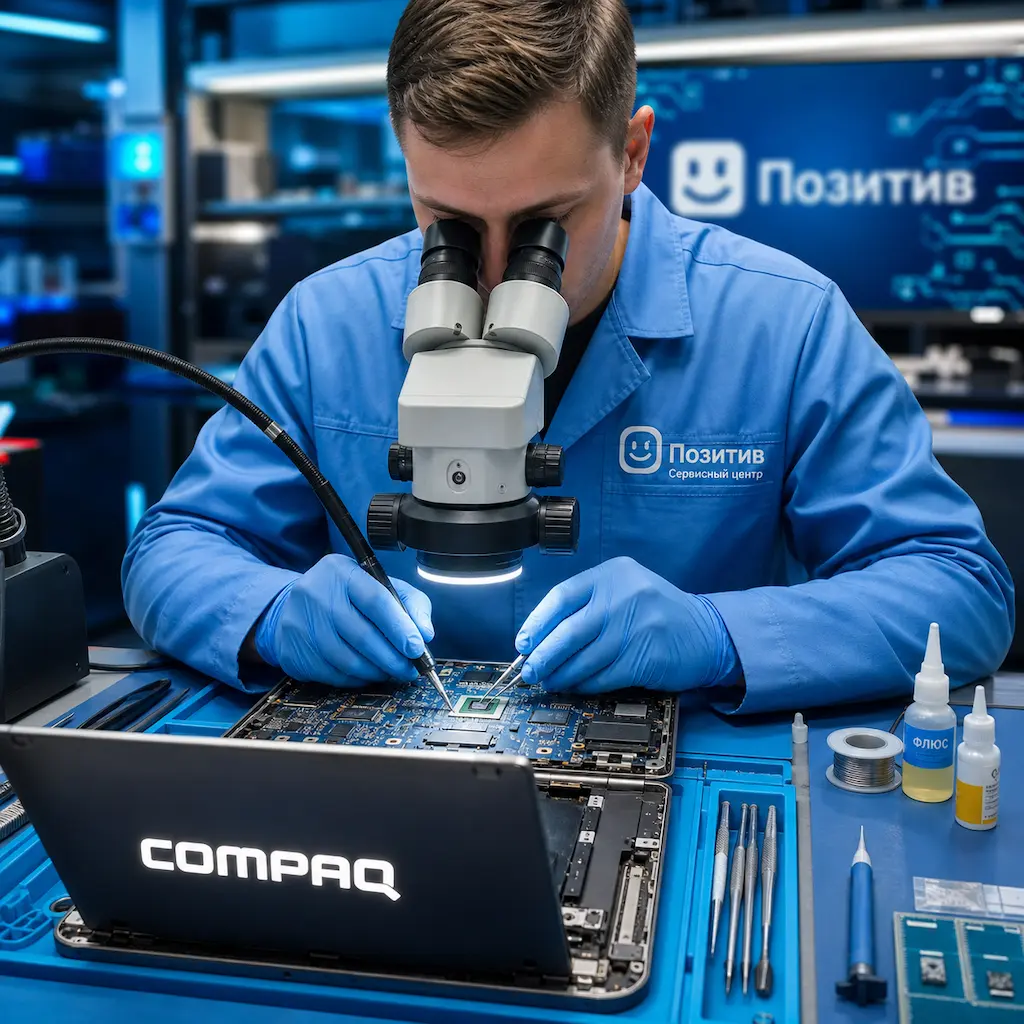 Замена видеокарты ноутбука Compaq в Юбилейном