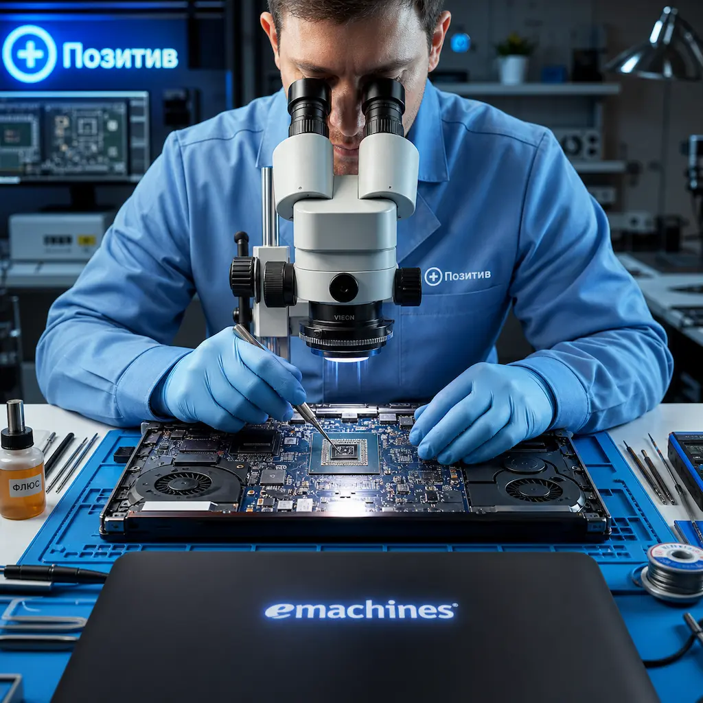 Замена видеокарты ноутбука Emachines в Юбилейном