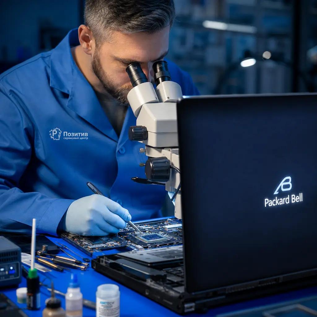 Замена видеокарты ноутбука Packard Bell в Юбилейном