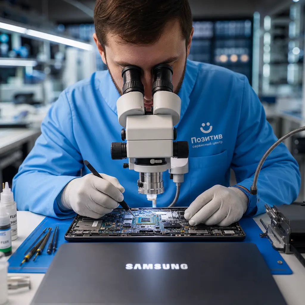 Замена видеокарты ноутбука Samsung в Юбилейном