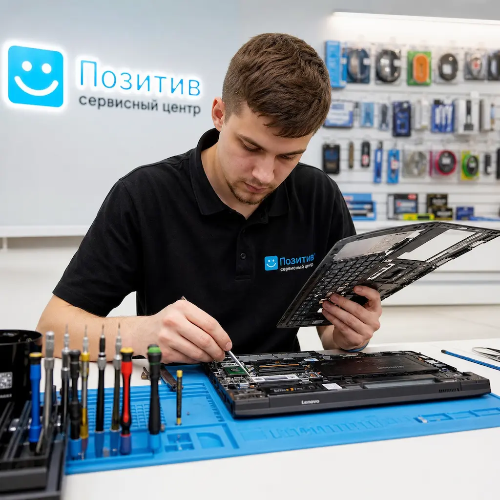 заменить клавиатуру на ноутбуке Lenovo в Юбилейном