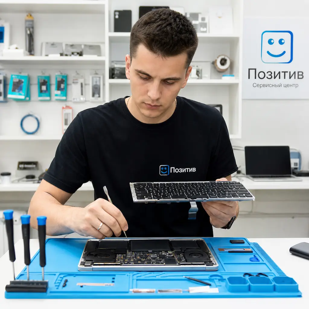 заменить клавиатуру на Apple Macbook в Юбилейном