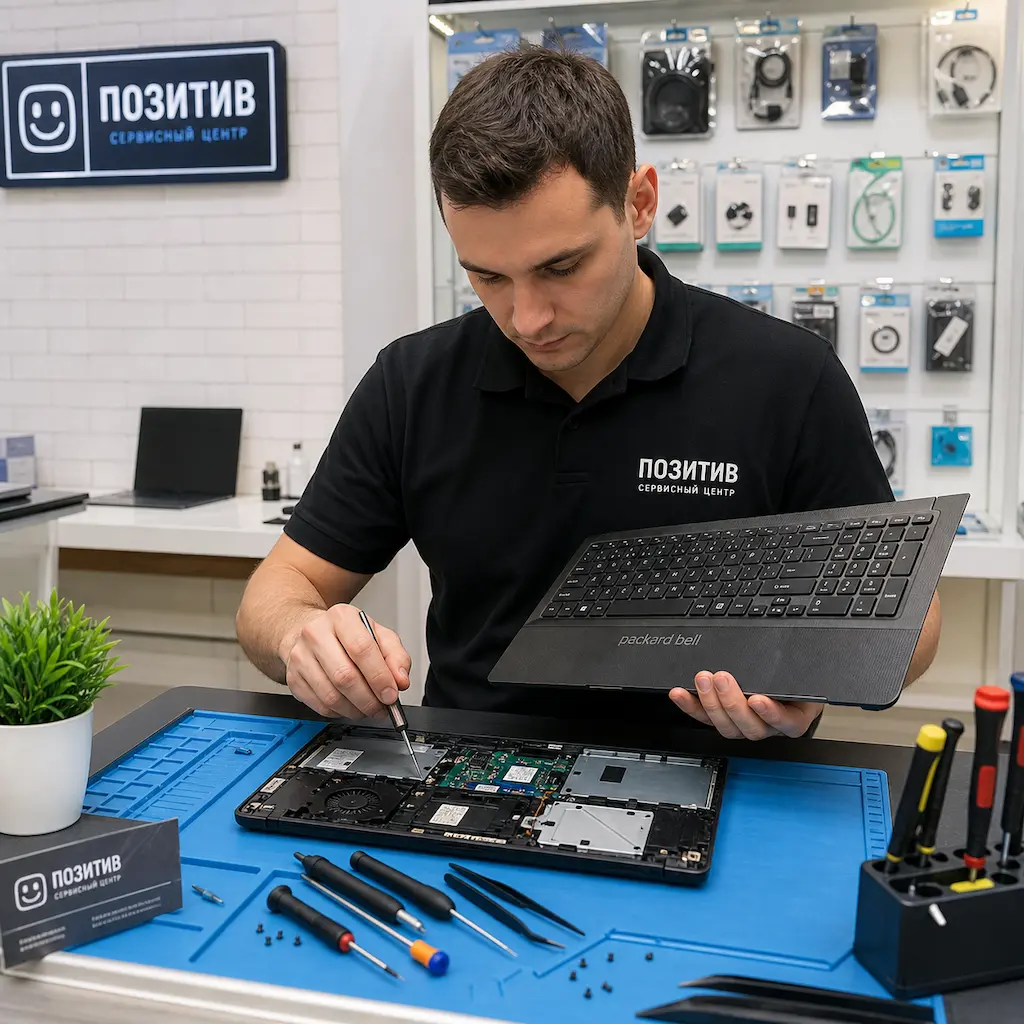 заменить клавиатуру на ноутбуке Packard Bell в Юбилейном