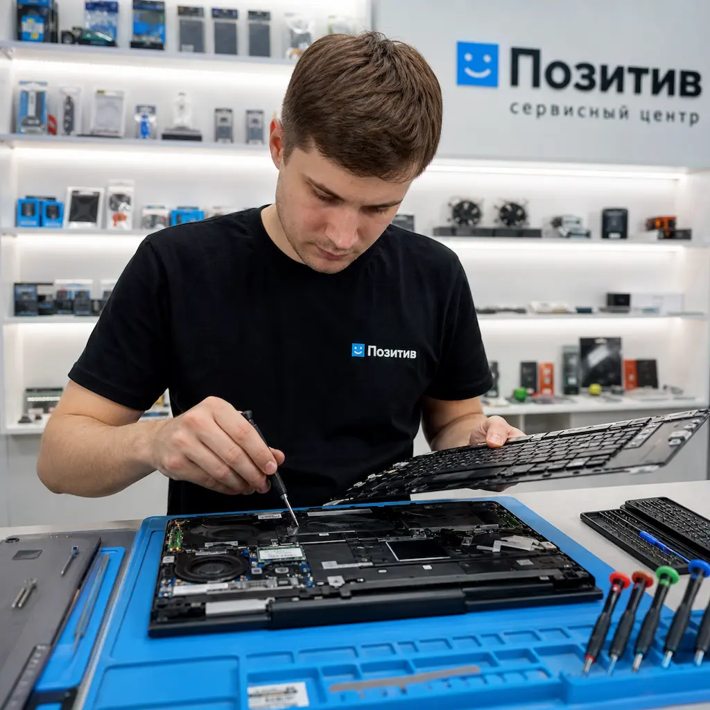 заменить клавиатуру на ноутбуке Samsung в Юбилейном