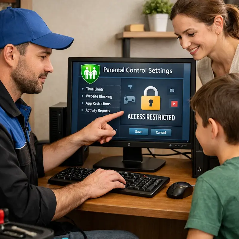 Родительский контроль на компьютере и ноутбуке в Юбилейном