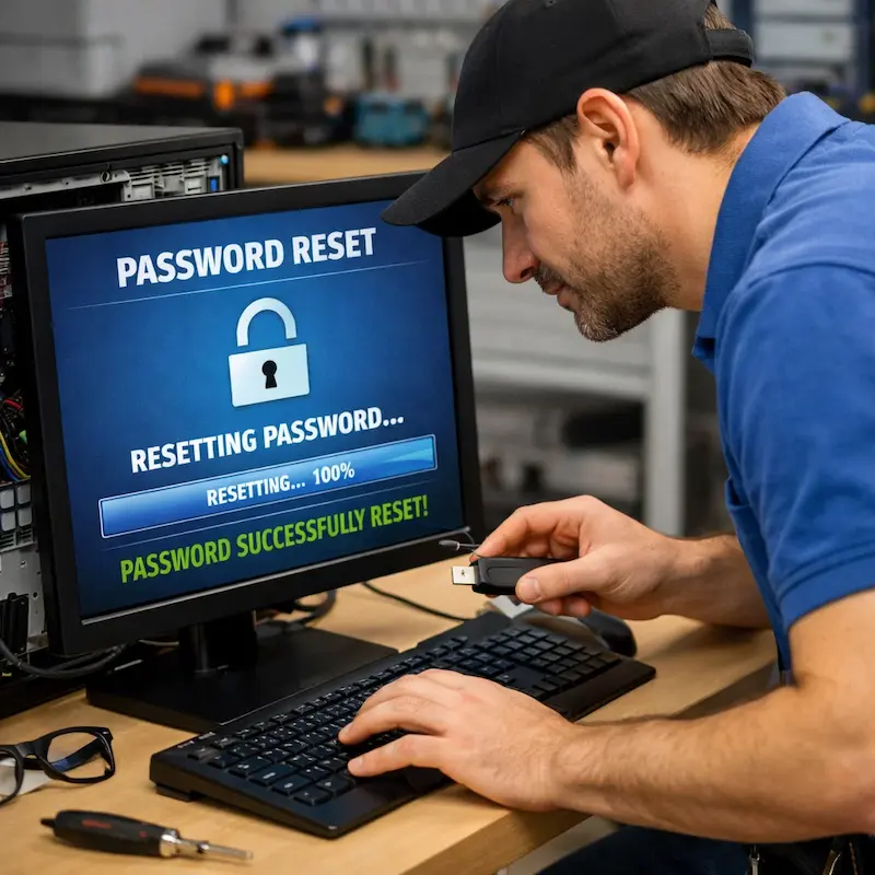 Сброс пароля от компьютера в Юбилейном