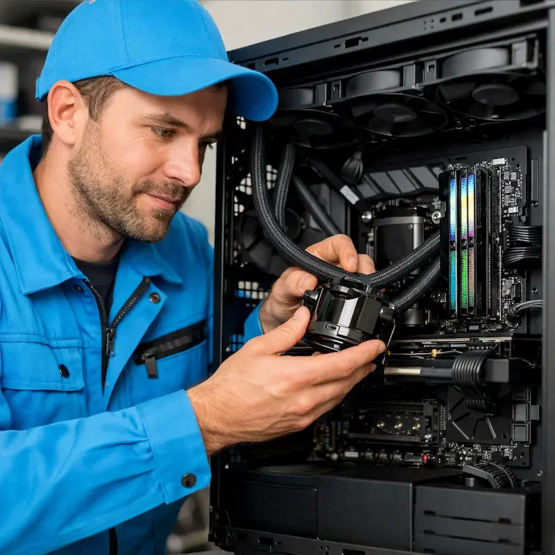 Установка СЖО на ПК в Юбилейном