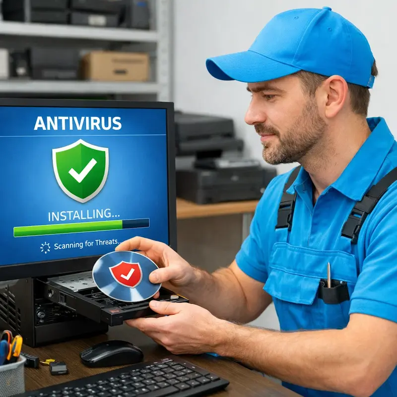 Установка антивируса в Юбилейном на дому