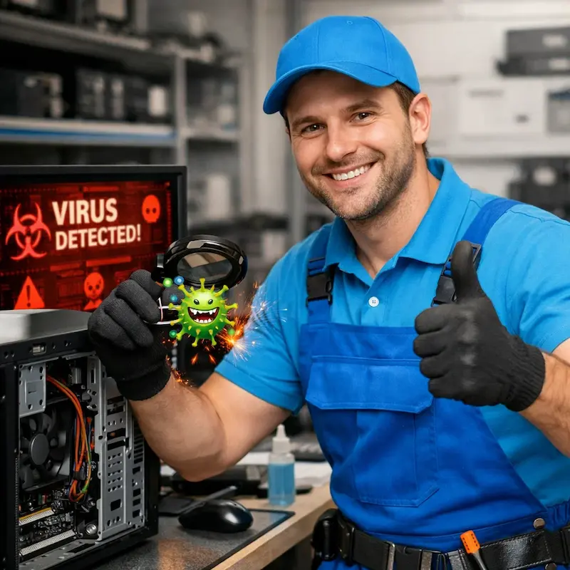 Удаление вирусов с компьютера в Юбилейном